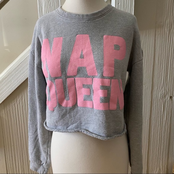 Forever 21 Nap Queen Cropped Sweatshirt Size Small - Picture 14 of 14